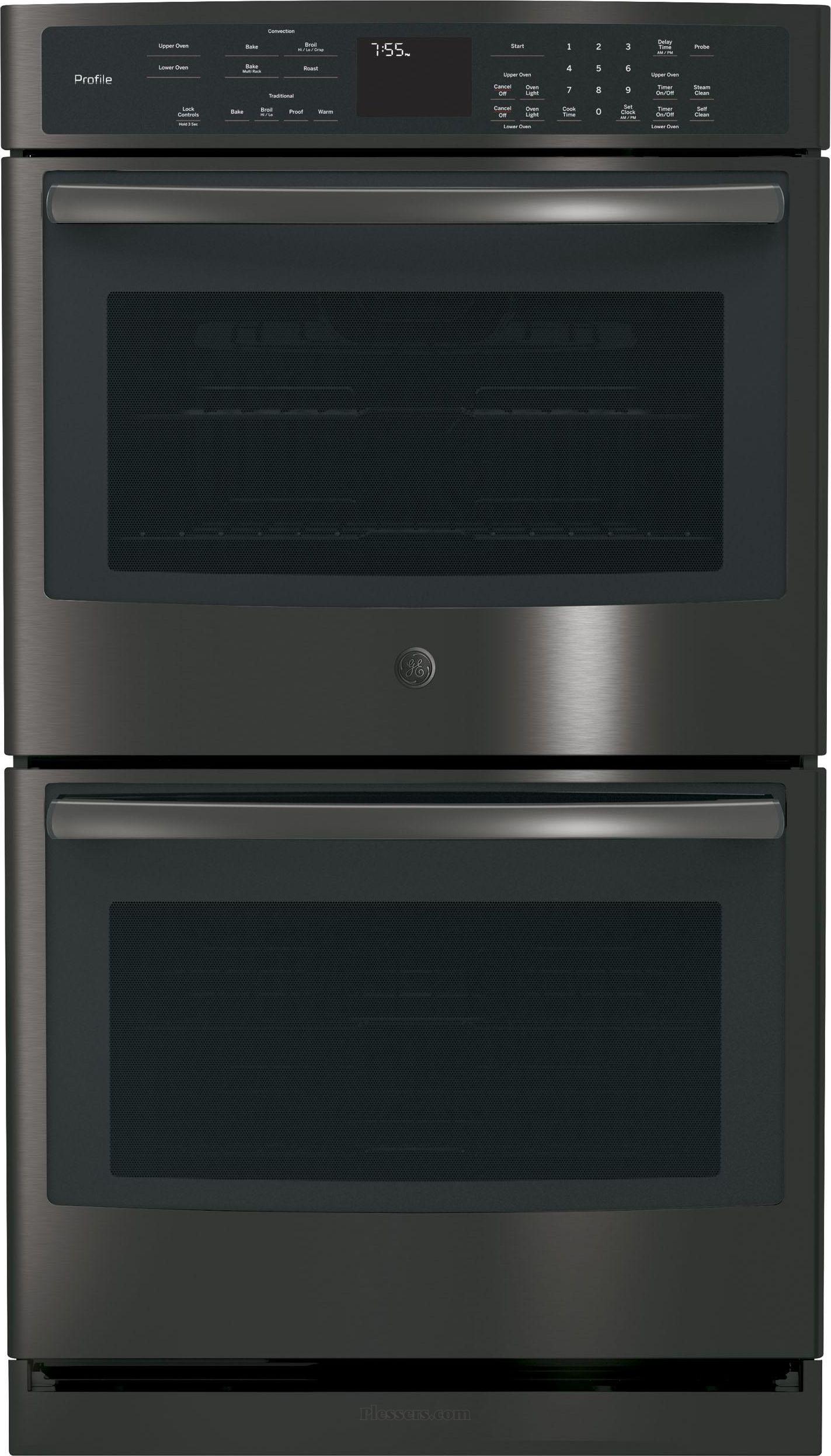 GE PT7550BLTS Profile Series 30 Inch Double Electric Wall Oven with